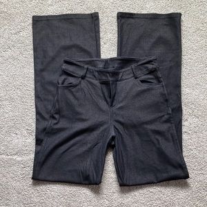 Yelete Pull On Boot Leg Black Denim Look Leggings